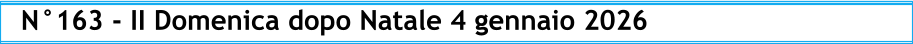 N°163 - II Domenica dopo Natale 4 gennaio 2026
