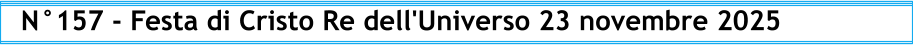 N°157 - Festa di Cristo Re dell'Universo 23 novembre 2025