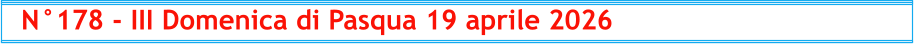 N°178 - III Domenica di Pasqua 19 aprile 2026