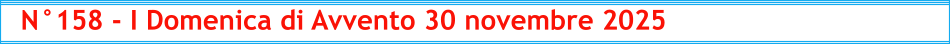 N°158 - I Domenica di Avvento 30 novembre 2025