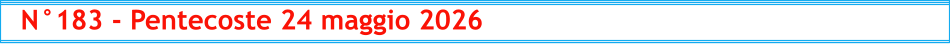 N°183 - Pentecoste 24 maggio 2026