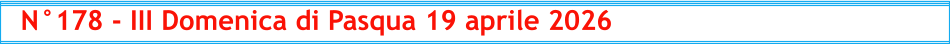 N°178 - III Domenica di Pasqua 19 aprile 2026