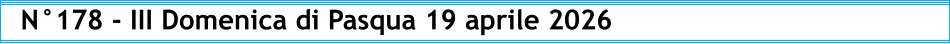 N°178 - III Domenica di Pasqua 19 aprile 2026