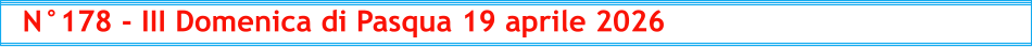 N°178 - III Domenica di Pasqua 19 aprile 2026