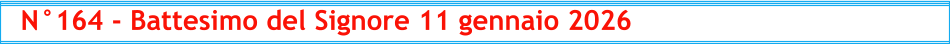 N°164 - Battesimo del Signore 11 gennaio 2026