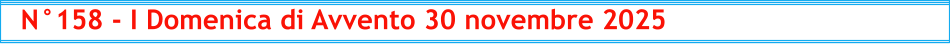 N°158 - I Domenica di Avvento 30 novembre 2025