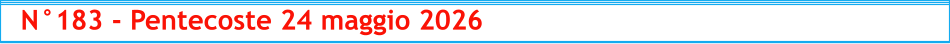 N°183 - Pentecoste 24 maggio 2026